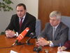 Minister hospodárstva Ľ. Jahnátek s  predsedom PSK Petrom Chudíkom